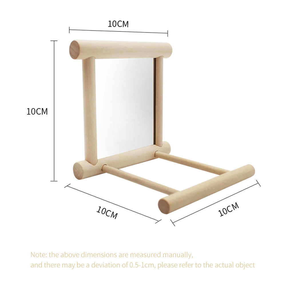 Деревянное Зеркало-игрушка для домашних животных забавная игрушка попугаев