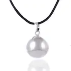 Ожерелье серебряного цвета с шариком в виде гармонии, винтажная цепочка 40 дюймов с подвеской-колокольчиком для беременных, бижутерия для мам