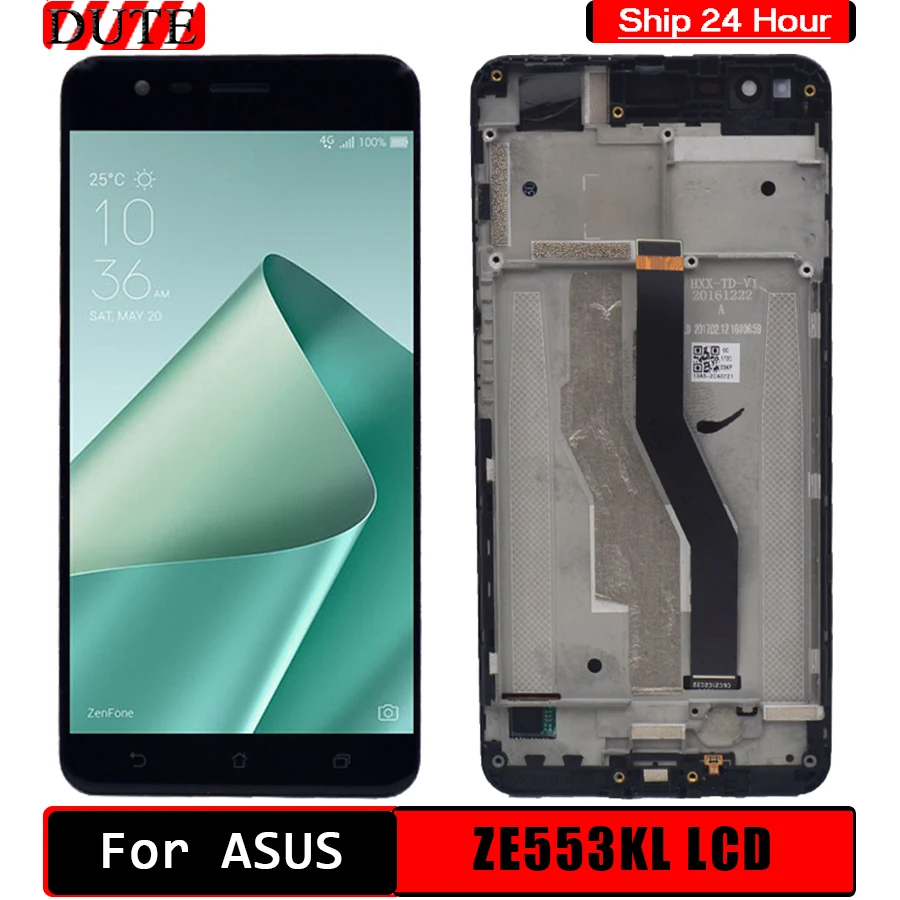 Дисплей с сенсорным экраном и дигитайзером в сборе для Asus ZenFone 3 Zoom ZE553KL Z01HD 100%