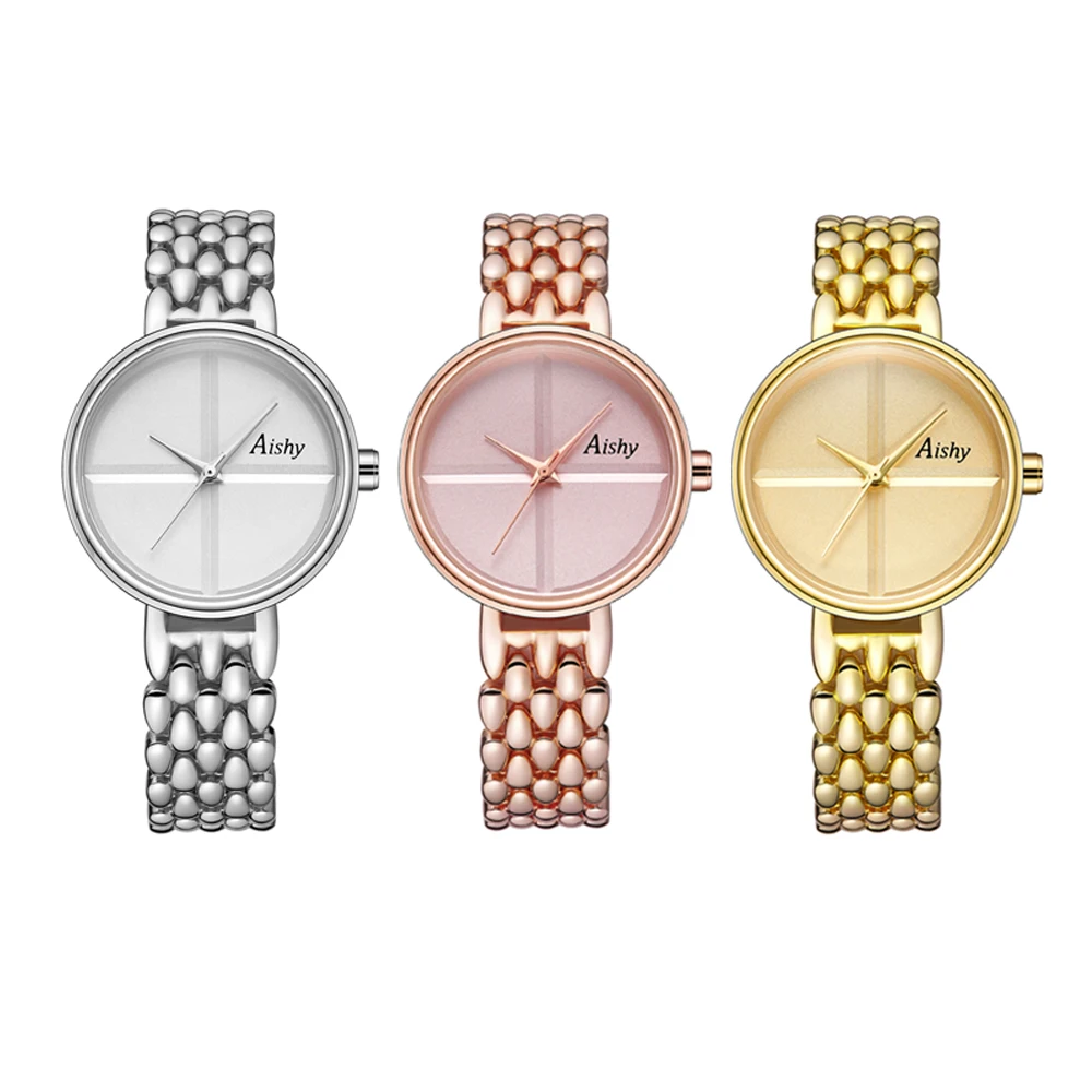 

Aishy Ladies Watch Watch Luxury Casual Quartz Female Fashion Watch Relojes Mujer bracelet clasp Women Wirstwatch High Quality
