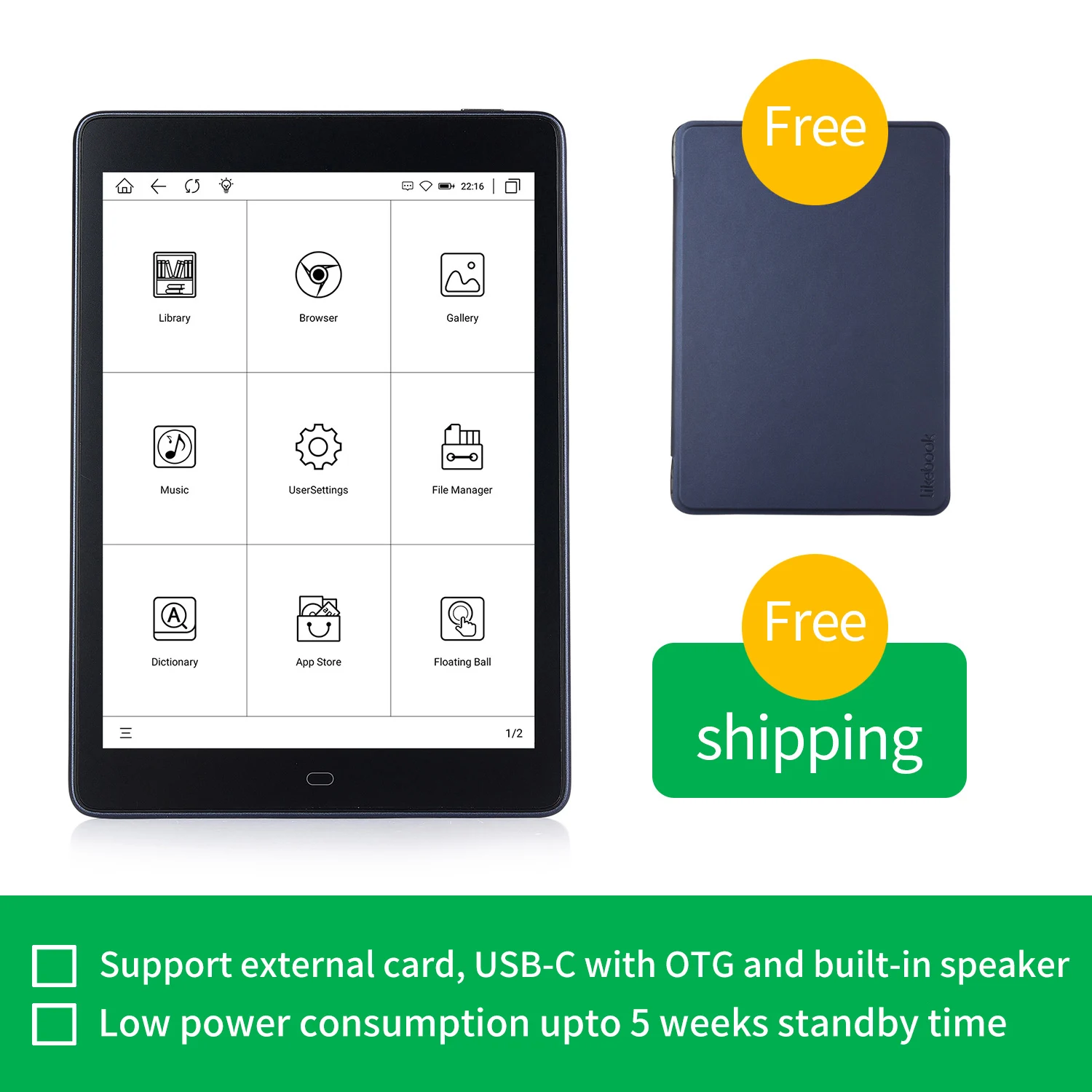 NEW Arrival likebook P78 7.8&quot Android Ebook reader электронная книга 2G/32GB with SD card better than kindle |