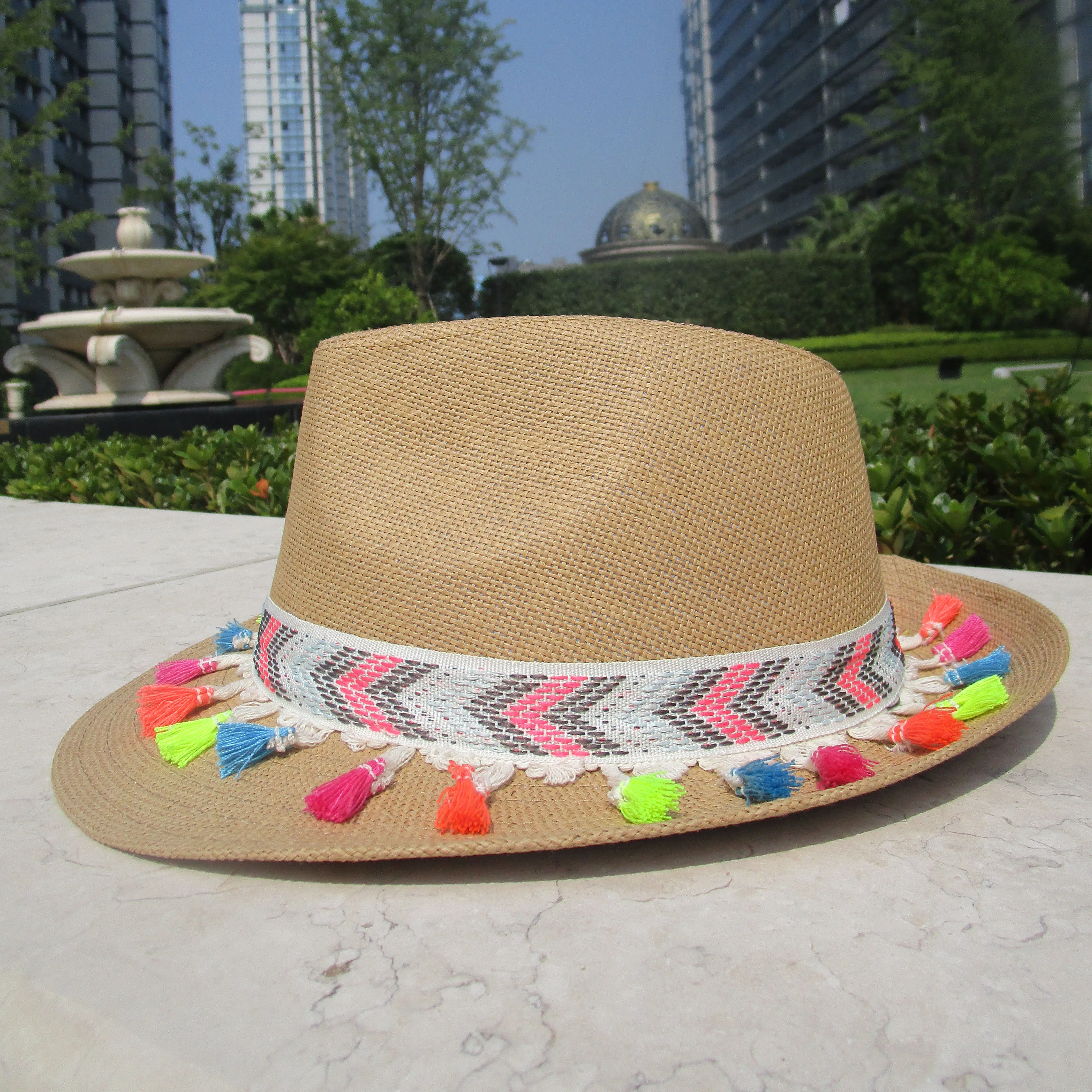 Весенне летние женские Джазовые кепки в богемном стиле шляпы с широкими птицами