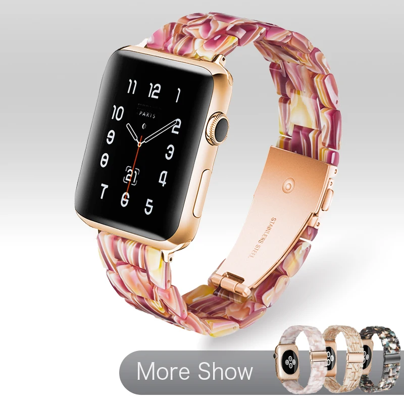 Ремешок для часов Apple Watch Series 6 5 4 40/44 мм браслет из полимера со складной пряжкой 3 2