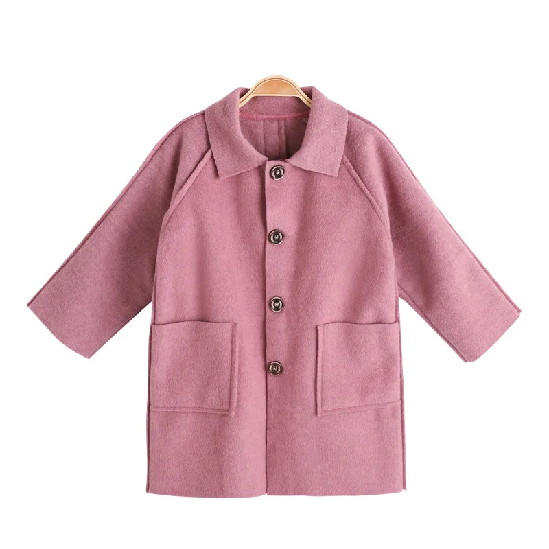 Коллекция 2019 года одежда для девочек шерстяное пальто осенняя плотная теплая