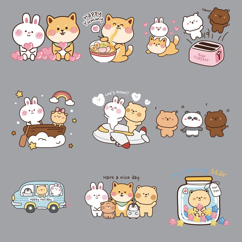 

Applique Ironing Transfer Clothes Sticker Cartoon Animal Heat Transfer Children's Clothes Printing Patch T-shirt Hat Bag Sticker