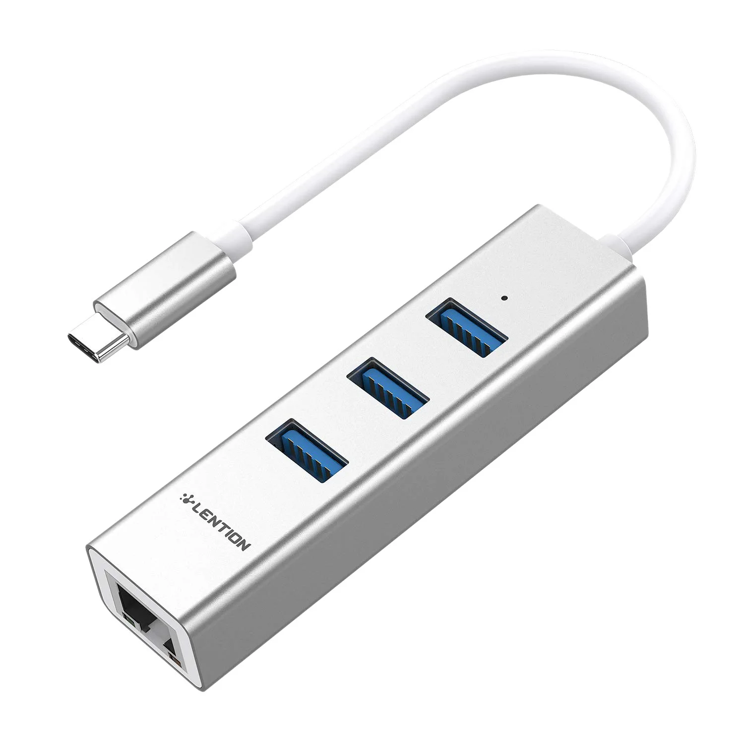 

Адаптер LENTION Type-C на USB3.0X3 RJ45