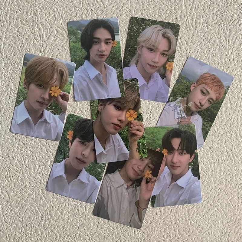 8 unids/set Kpop niños perdidos Photocard Bang Chan Lee Min-Ho tarjetas fotográficas postal LOMO tarjetas de colección de Fans accesorios de regalo