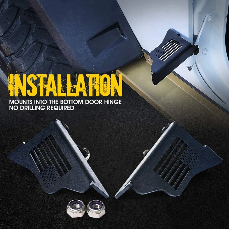 Передние колышки для ног 2 шт. подставка из нержавеющей стали с черным покрытием