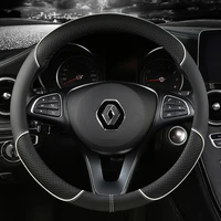 for renault scenic 1 2 3 4 grand scenic megane car steering wheel cover microfiber leather auto accessories