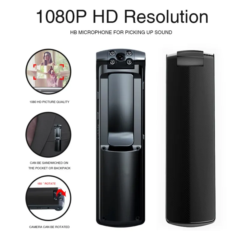 

1080P Mini Camera Portable Digital Video Recorder Body Camera Night Vision Recorder Miniature Magnet Camcorder
