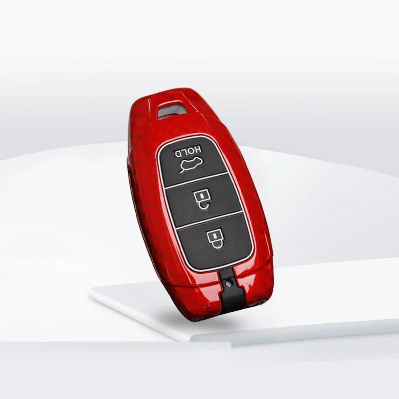 Чехол для ключей автомобиля из углеродного волокна для hyundai i30 Ix35 KONA Encino Solaris Azera Grandeur Ig Accent Santa Fe Palisade