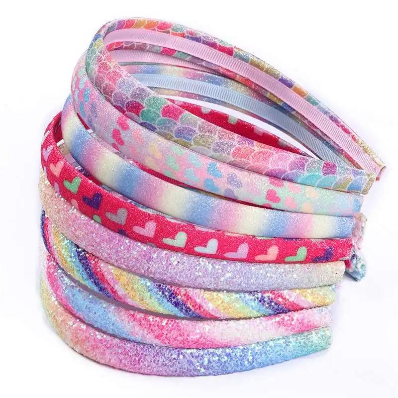 

Fashion Rainbow 1PC Glitter Women Kids Shining Headband Hair Accessorie Hairband