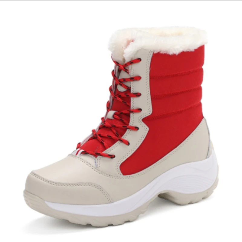 

Women Boots Waterproof Winter Shoes Women Snow Boots Platform Keep Warm Ankle Winter Boots With Thick Fur Heels Botas Mujer 2021