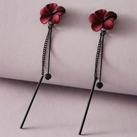 fashionable and casual restore ancient ways to the ladies long stud rose earrings pendant female student ear studs women
