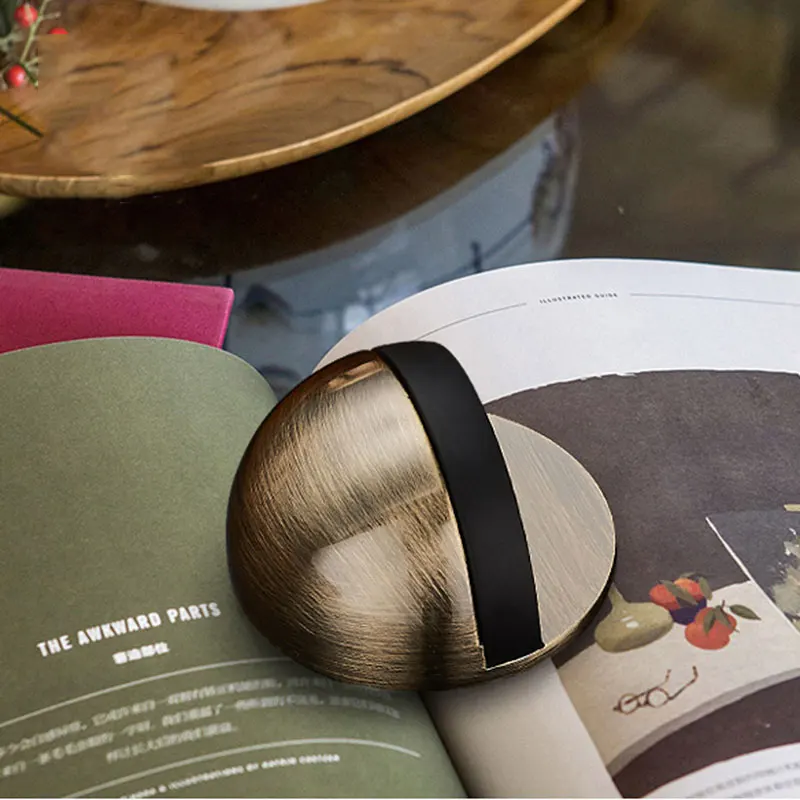 Не пробивая наклейка Скрытая нержавеющая сталь Резиновая Дверь стоппер дверные