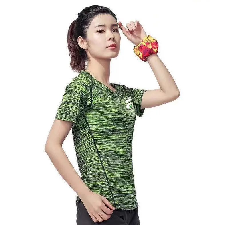 Женская быстросохнущая футболка Herbalife камуфляжная спортивная с коротким рукавом
