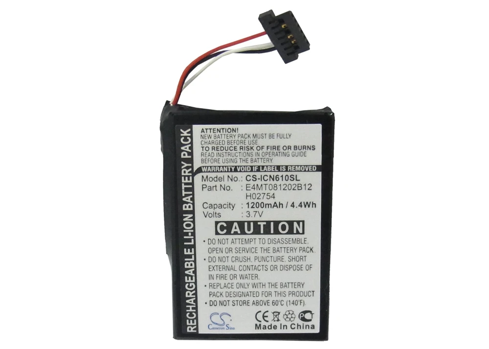

Аккумулятор Cameron Sino 1200 мАч для NAVMAN N60i Navpix,E4MT081202B12
