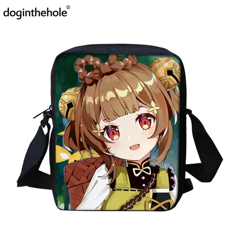 

Doginthehole Genshin Impact Girl Mini Crossbody Bag 2021 Cartoon Anime Fashion Women Messenger Bags Cute Schoolbag Bookbag