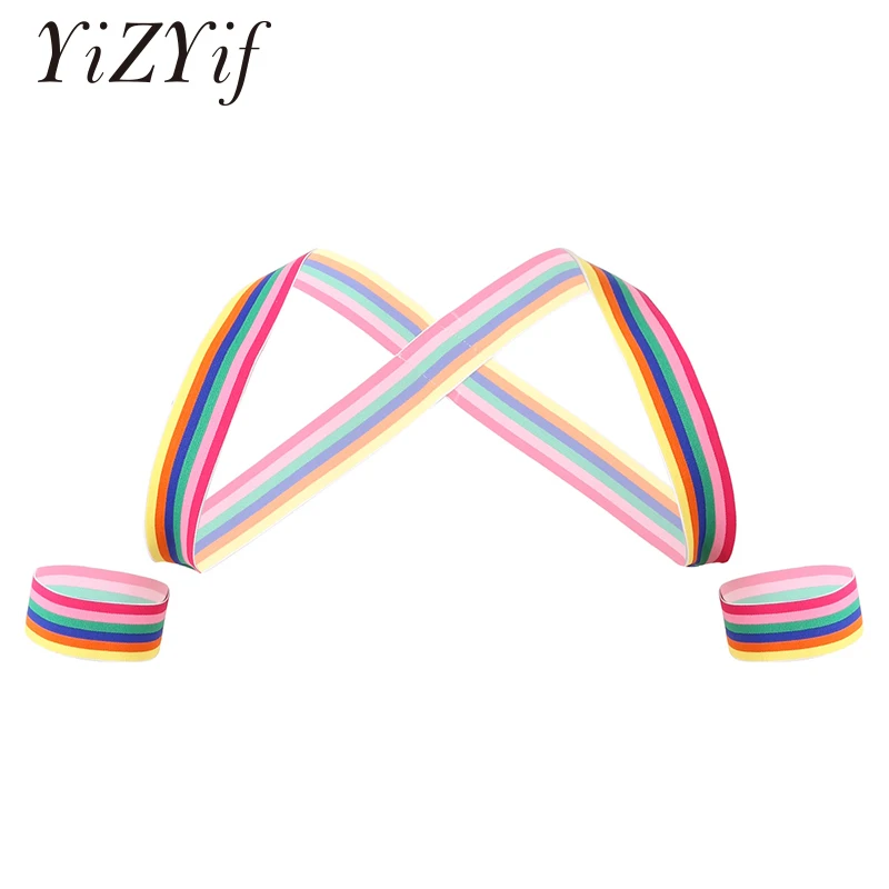 Нагрудный ремень для мужчин в радужную полоску X shaped эластичное плечо нагрудный