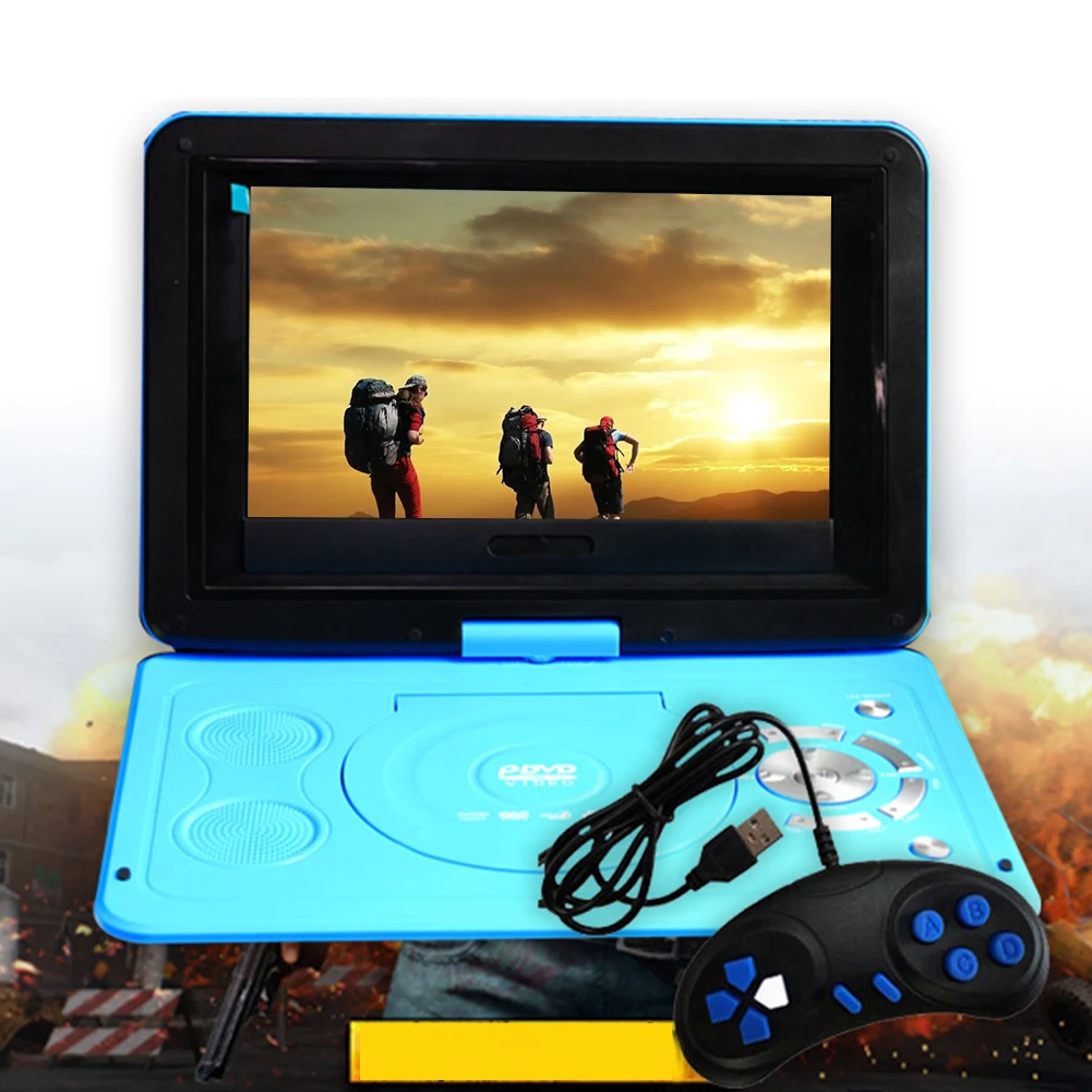 Outdoor Swivel Screen HD LCD Portable 13.9inch DVD Player CD TV Game Car Home Rechargeable Battery USB Mini | Электроника