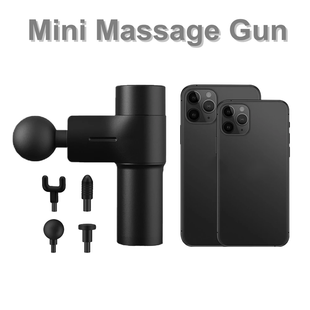 Мини массажный пистолет для фитнеса массажер тела глубоких мышц вибрация