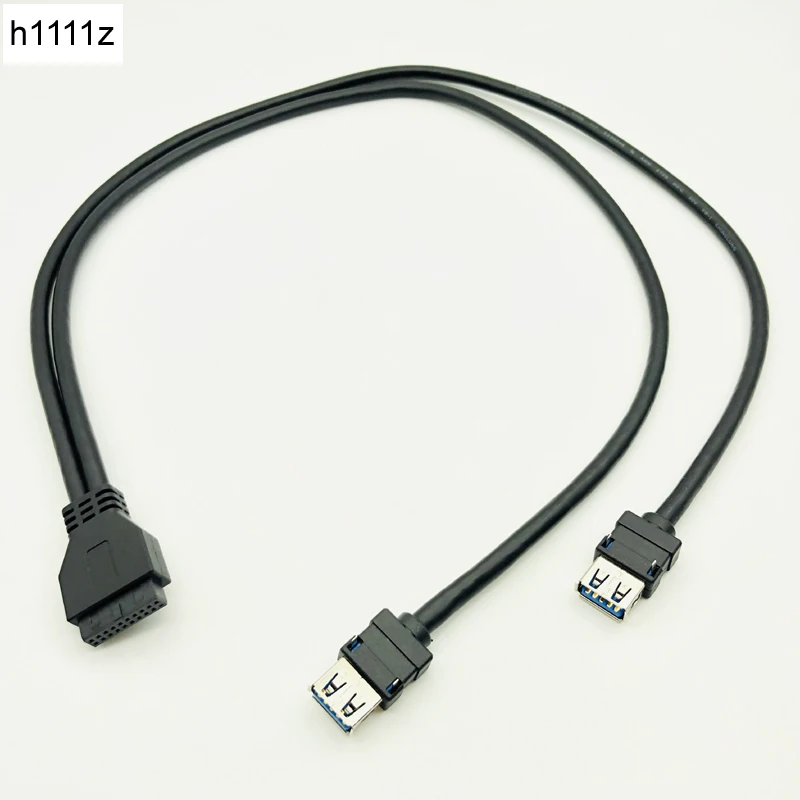 USB 3 0 20-контактный кабель передней панели USB3.0 концентратор два порта мама к