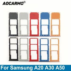 Imported Aocarmo Sim Card For Samsung Galaxy A20 A30 A50 Single SIM Dual SIM Metal Plastic Nano SIM Tray Micr