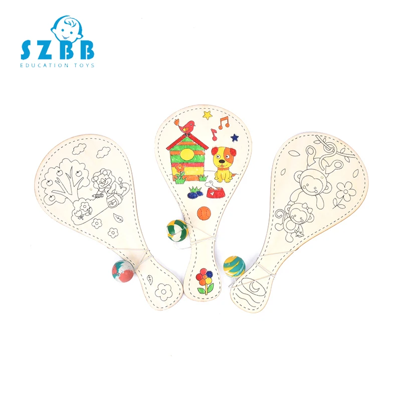 SZ Паровая картина деревянная игрушка ракетка граффити игрушки для детей DIY