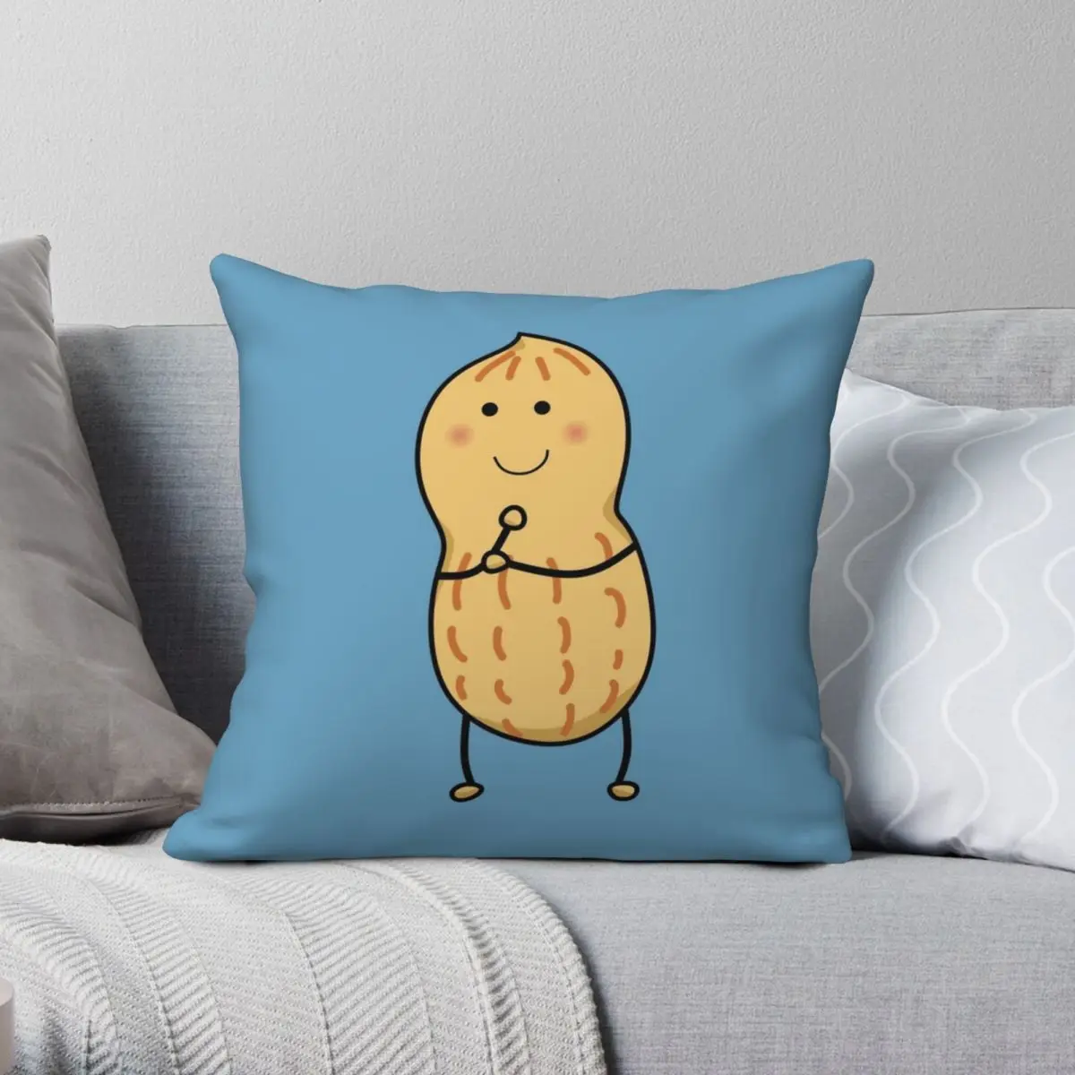 

Чехол с арахисовой подушкой из полиэстера и льна