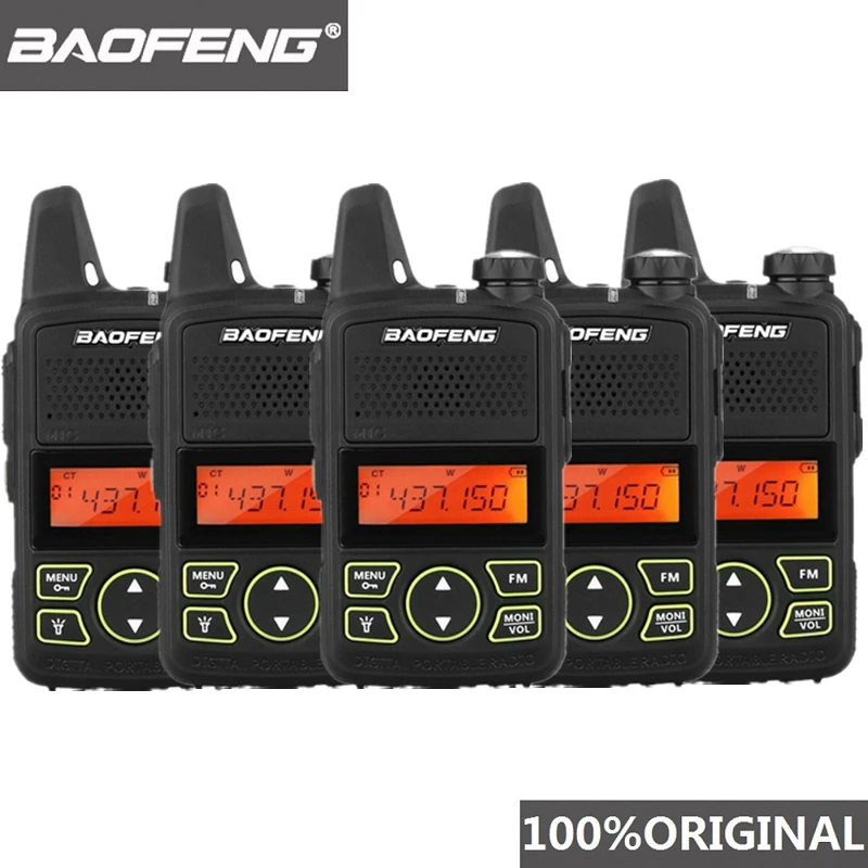 5 шт. Baofeng BF T1 Портативный детская иди и болтай Walkie Talkie мини UHF приемно передающая
