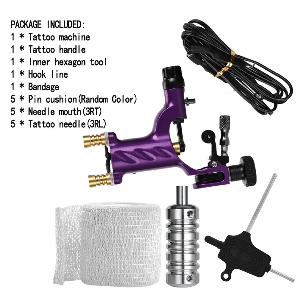 

Dragonfly Tattoo Equipment Kit Machine Powerful Tattoo Needles Set Bandage Performance Supplies Kit DIY For Artists Rotary Liner