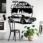 Наклейка на стену из фильма фаст Форд Муг, Виниловая наклейка на стену в виде машины Форсаж для спальни, гостиной, игровой комнаты, домашний декор