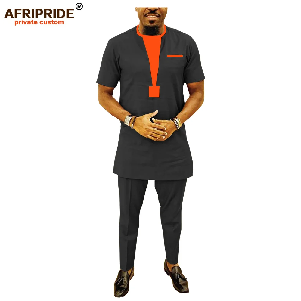 2019 африканская мужская одежда традиционный комплект Дашики рубашка и брюки из