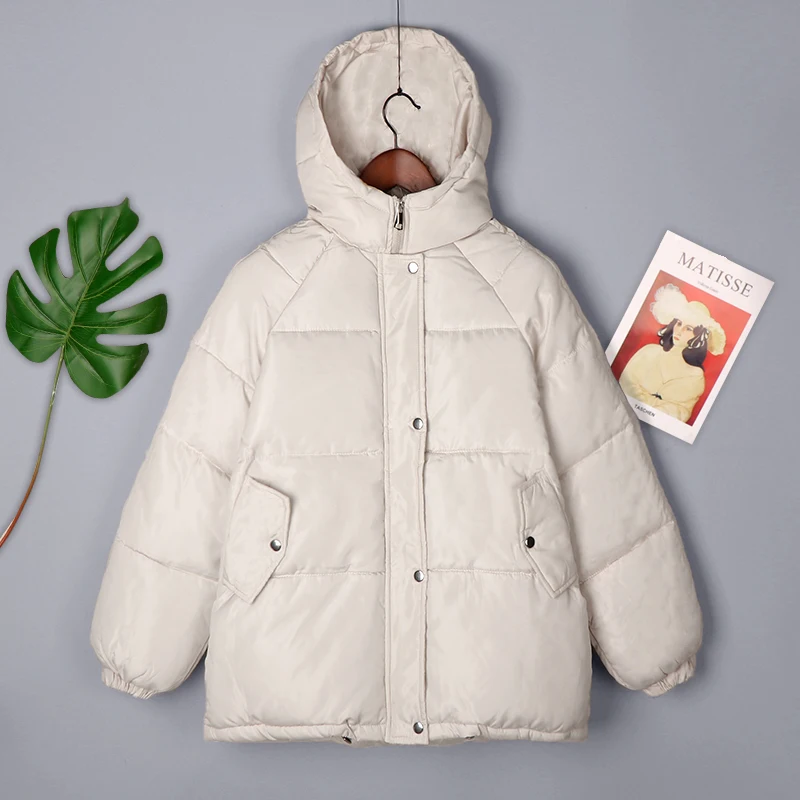 

Зимнее пальто, женская куртка, парки, толстая осенняя, черная, оверсайз, фиолетовая, пуховая, с капюшоном, одежда в стиле Харадзюку, Свободная...