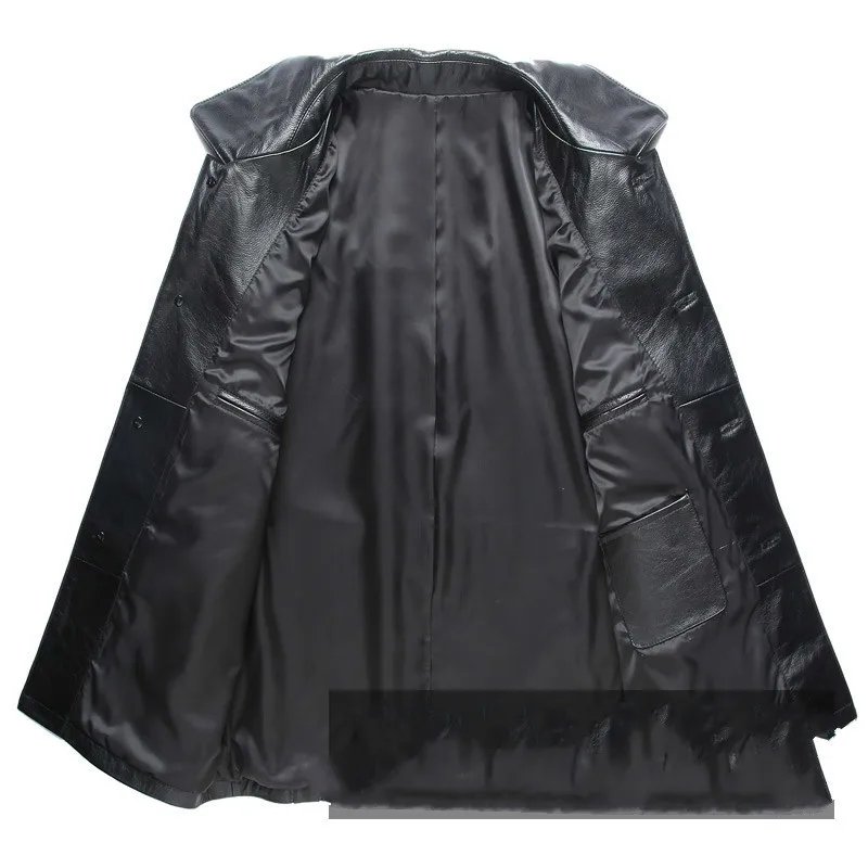 

Jacket Men Leather Cow Leather Jacket Spring Autumn Real Leather Jackets Plus Size Windbreaker Jaqueta De Couro SD YY1128