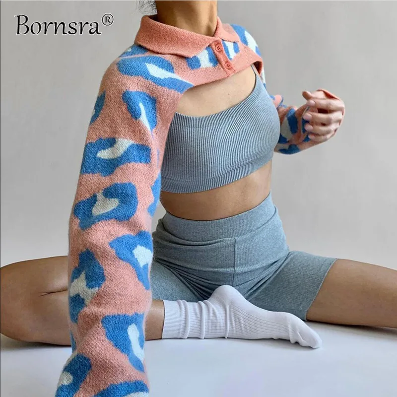 

Bornsra 2021 летняя новая женская модная блузка с отложным воротником и длинными рукавами с принтом тонкая верхняя одежда Асимметричная блузка д...