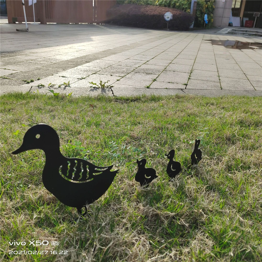 Скидка 4 шт. металлический утка наружной отделки внешней бусина цепь для украшения сада