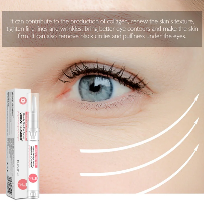 New Protein Firming Eye Serum Anti-Wrinkle Remover Dark Circles Essence Against Puffiness Liquid Pen Care |