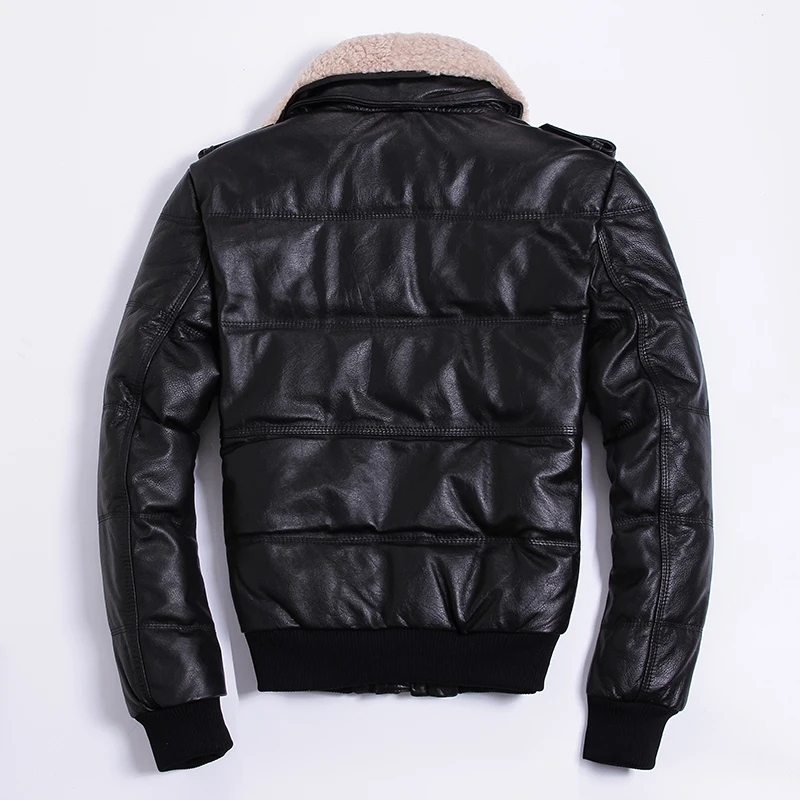 Мужская куртка из натуральной кожи коровьей Мужское пальто с воротником
