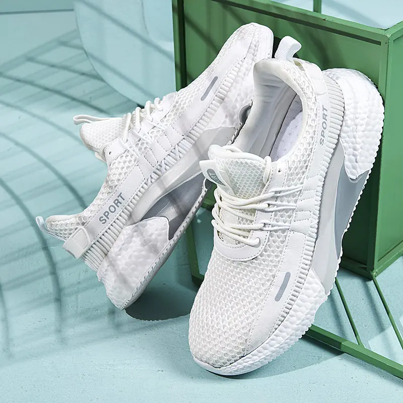 

Fashion Street Non-Slip Breathable Running Shoes Outdoor Lace-Up Comfortable Men's Sneakers Mesh Light Weight Trainers Shoes Men