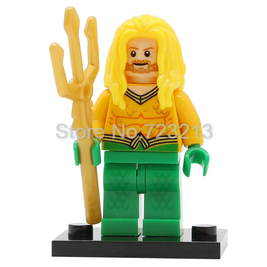 Aquaman Один супер герой X0227 Бейн Риддлер фигурка чучела Джокер яд плюща Пингвин Btgirl красный капюшон наборы Buidling блоки кирпичные игрушки - Цвет: Aquaman