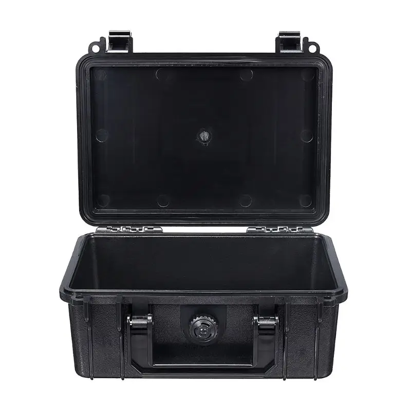 

Waterproof Hard Tool Case Bag Storage Box With Sponge Black Carry Camera Lens Photography Toolbox Portable Suitcase