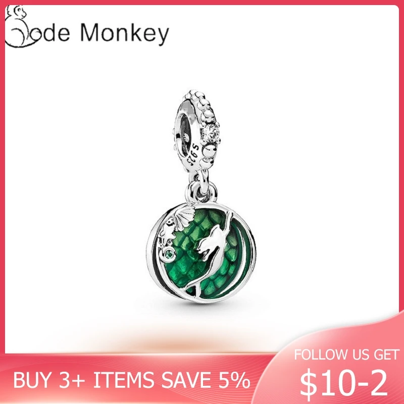 

LByzHan Hot Sale 100% Real 925 Sterling Silver Mermaid Beads Charms Fit Original Design Bracelet&Bangle DIY Jewelry CMC006