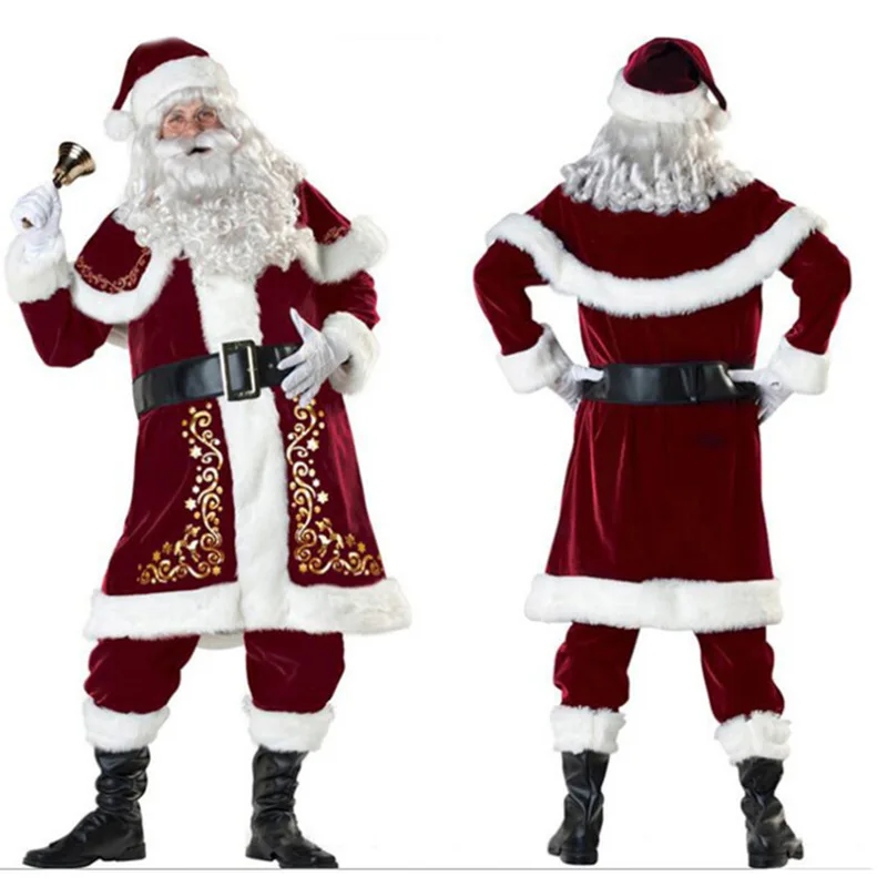 Рождественский костюм Санта Клауса св. Ника Праздничный косплей для взрослых