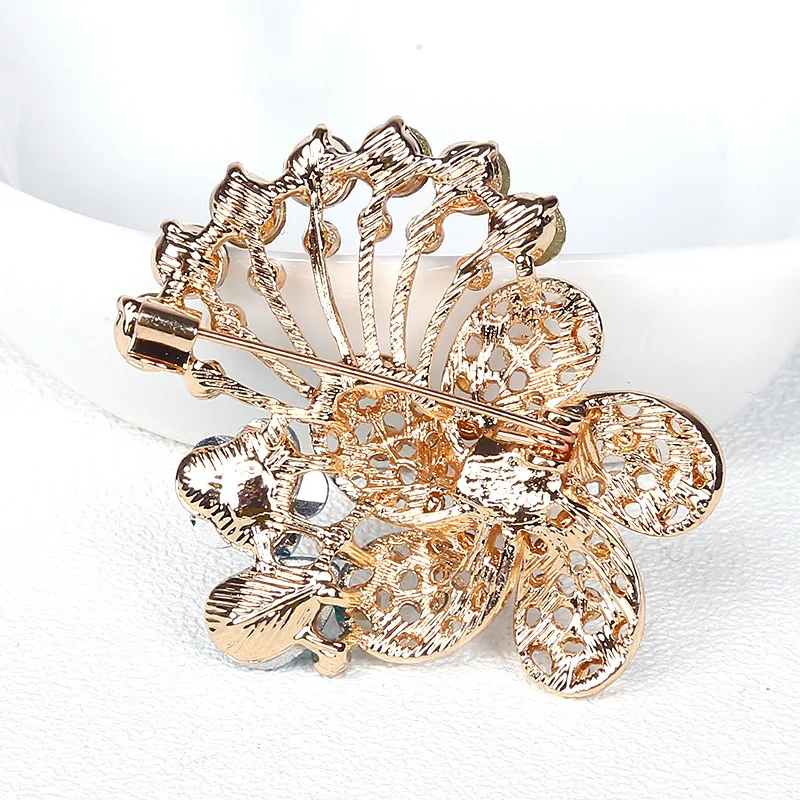 Модная брошь в виде цветка Корейском стиле роскошная атмосферная высокого