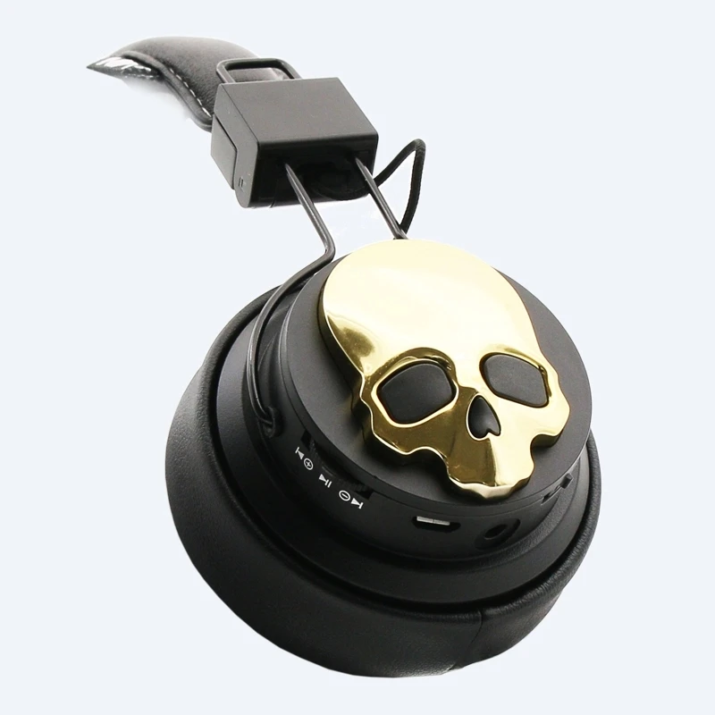 Череп беспроводные наушники Bluetooth гарнитура X7 регулируемые с микрофоном