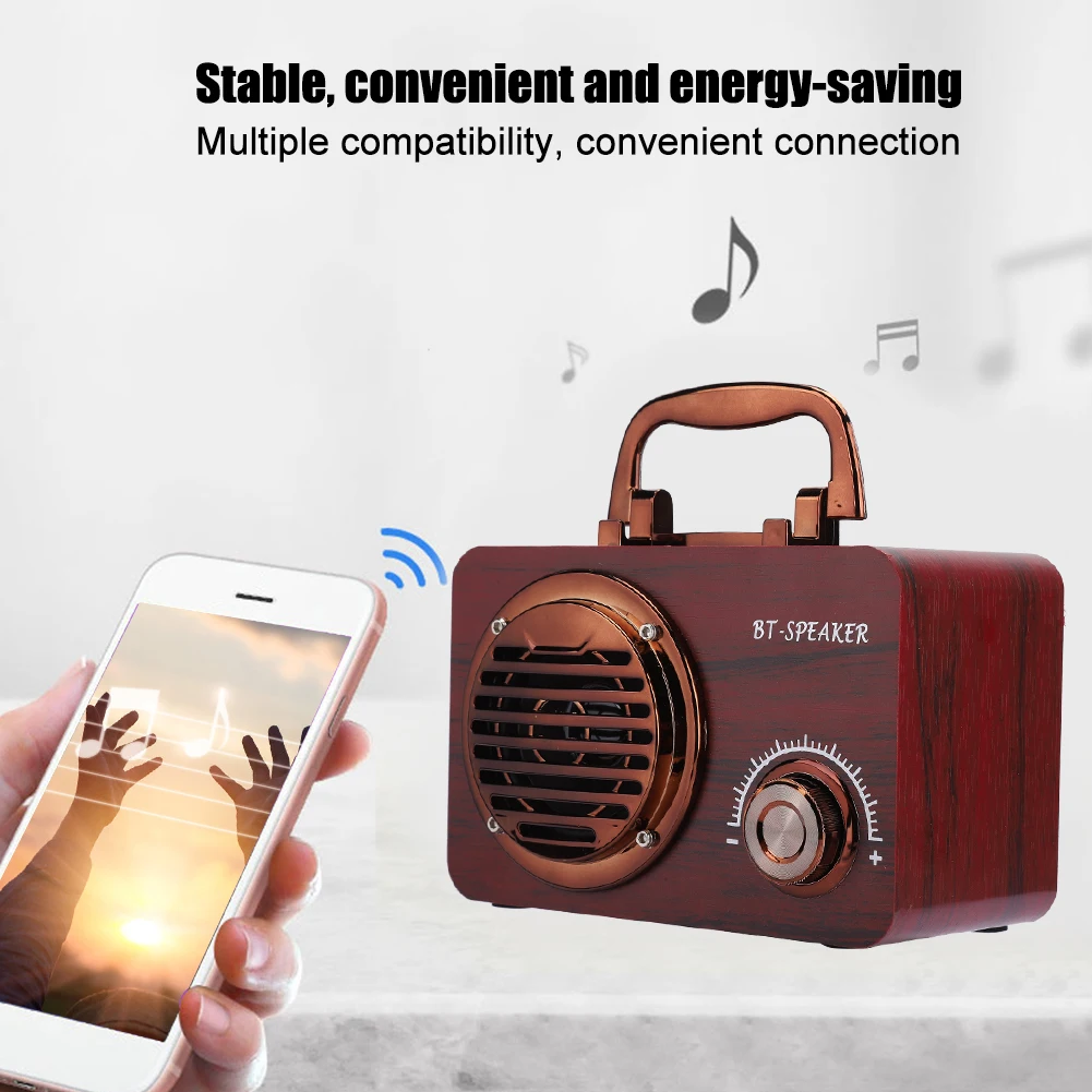 FT3001 Деревянный винтажный Bluetooth динамик портативный уличный Интеллектуальный