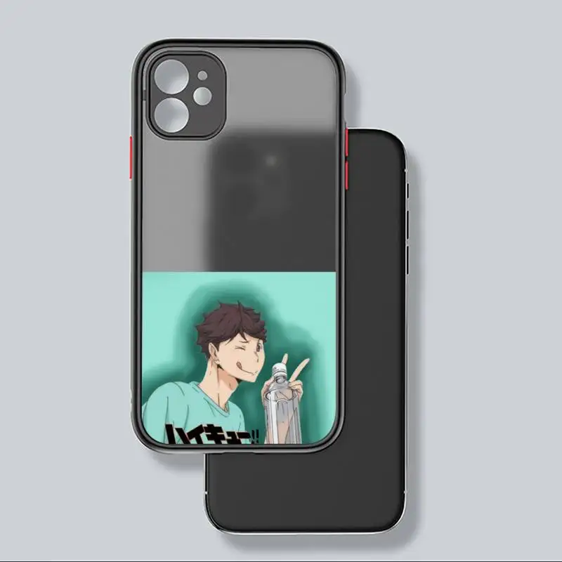 

Haikyuu Oikawa Phone Case black matte transparent For iPhone 7 8 x xs xr 11 12 pro plus mini max Clear Funda
