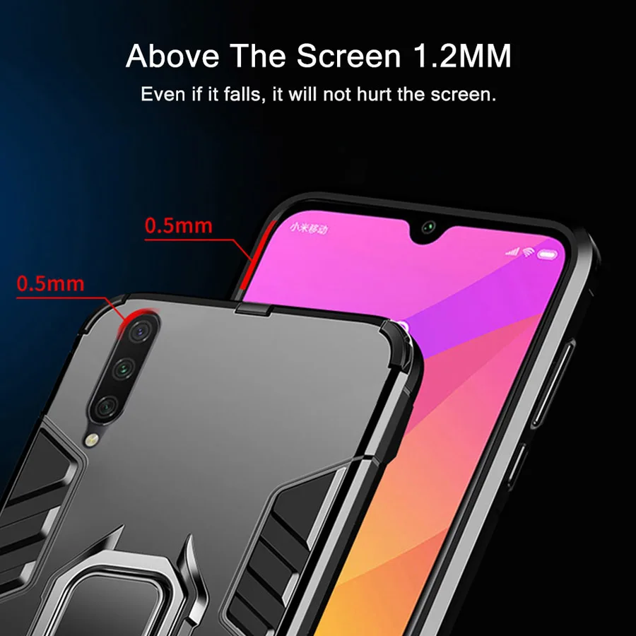 Бронированный металлический держатель-кольцо для Xiaomi Redmi Note 8T 6 7 8 Pro 7A 8A K30 K20 Mi 9 Lite SE A2 A3 Case on.