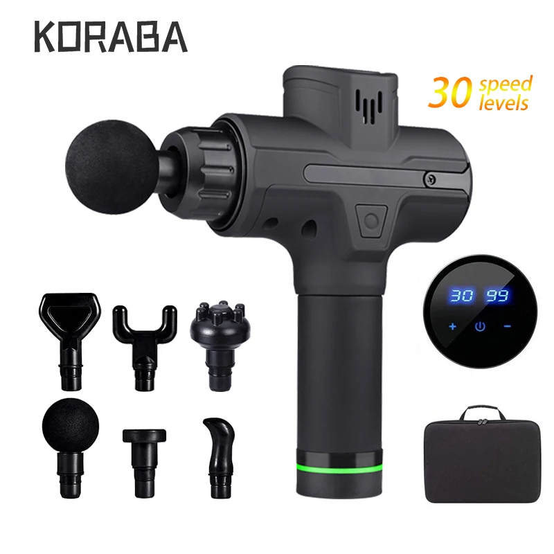 

Электрический массажер Fascia Для Похудения, тела, шеи, спины, ног, плеч, мышц, 30 скоростей, профессиональный массажер fascia gun